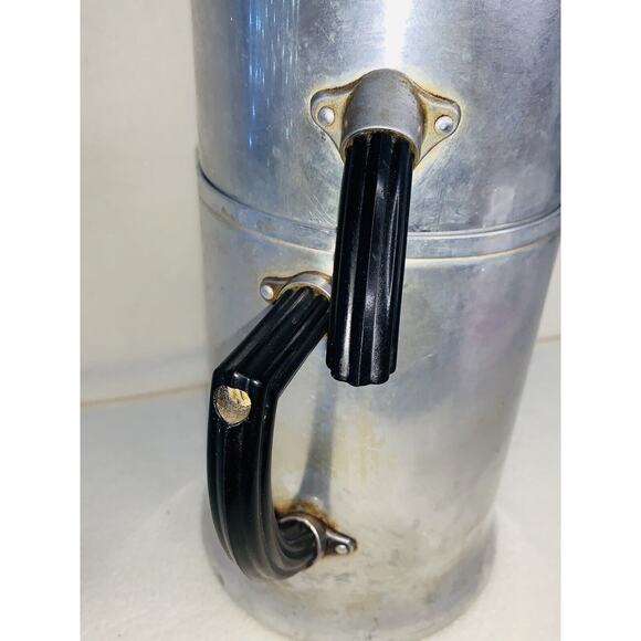 Vintage Wear-Ever Aluminum Coffee Pot Bakelite Handles 2209 3-9 cup USA 3 Piece - Picture 14 of 15